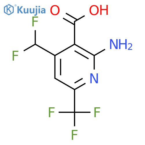 2-Amino-4-(difluoromethyl)-6-(trifluoromethyl)pyridine-3-carboxylic acid structure
