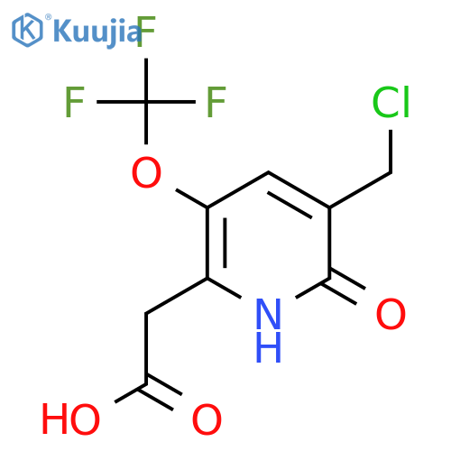 3-(Chloromethyl)-2-hydroxy-5-(trifluoromethoxy)pyridine-6-acetic acid structure