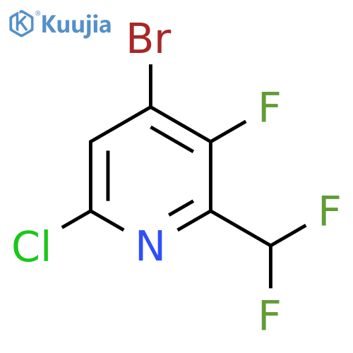 4-Bromo-6-chloro-2-(difluoromethyl)-3-fluoropyridine structure