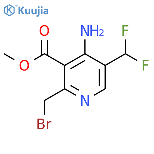 Methyl 4-amino-2-(bromomethyl)-5-(difluoromethyl)pyridine-3-carboxylate structure
