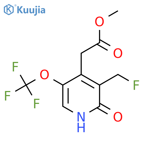 Methyl 3-(fluoromethyl)-2-hydroxy-5-(trifluoromethoxy)pyridine-4-acetate structure