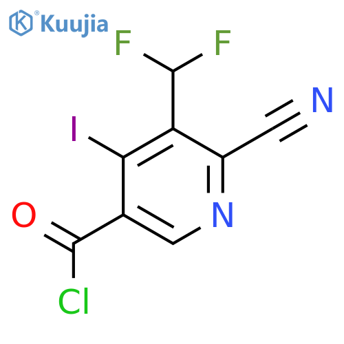 2-Cyano-3-(difluoromethyl)-4-iodopyridine-5-carbonyl chloride structure