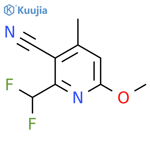 3-Cyano-2-(difluoromethyl)-6-methoxy-4-methylpyridine structure