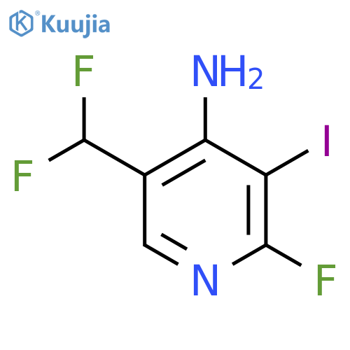 4-Amino-5-(difluoromethyl)-2-fluoro-3-iodopyridine structure