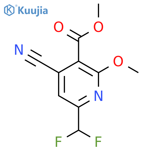 Methyl 4-cyano-6-(difluoromethyl)-2-methoxypyridine-3-carboxylate structure