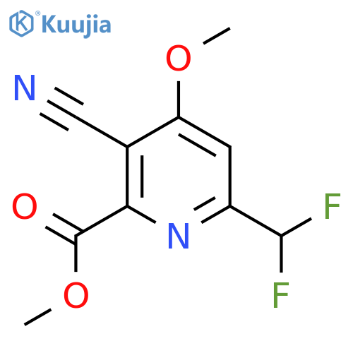 Methyl 3-cyano-6-(difluoromethyl)-4-methoxypyridine-2-carboxylate structure