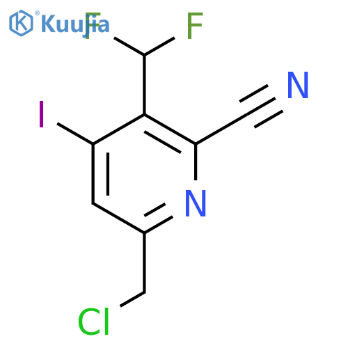 6-(Chloromethyl)-2-cyano-3-(difluoromethyl)-4-iodopyridine structure