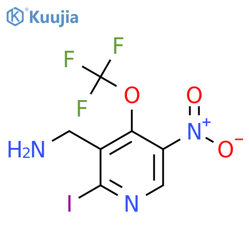 3-(Aminomethyl)-2-iodo-5-nitro-4-(trifluoromethoxy)pyridine structure
