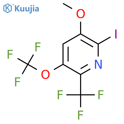 2-Iodo-3-methoxy-5-(trifluoromethoxy)-6-(trifluoromethyl)pyridine structure