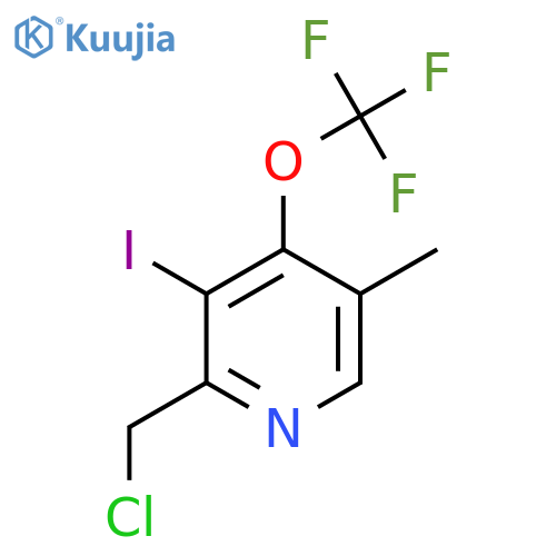 2-(Chloromethyl)-3-iodo-5-methyl-4-(trifluoromethoxy)pyridine structure