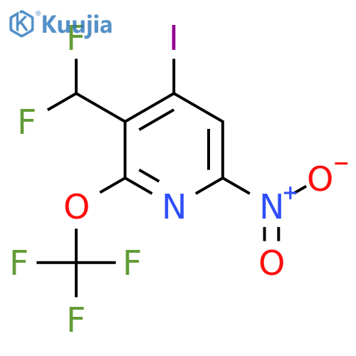 3-(Difluoromethyl)-4-iodo-6-nitro-2-(trifluoromethoxy)pyridine structure