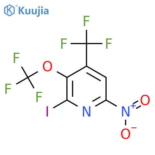 2-Iodo-6-nitro-3-(trifluoromethoxy)-4-(trifluoromethyl)pyridine structure