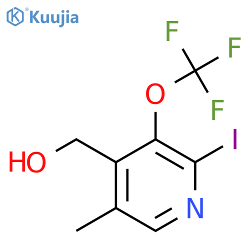 2-Iodo-5-methyl-3-(trifluoromethoxy)pyridine-4-methanol structure