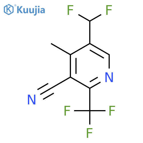3-Cyano-5-(difluoromethyl)-4-methyl-2-(trifluoromethyl)pyridine structure