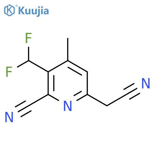 2-Cyano-3-(difluoromethyl)-4-methylpyridine-6-acetonitrile structure