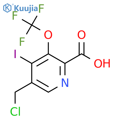 5-(Chloromethyl)-4-iodo-3-(trifluoromethoxy)pyridine-2-carboxylic acid structure