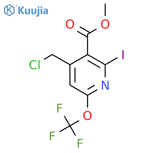 Methyl 4-(chloromethyl)-2-iodo-6-(trifluoromethoxy)pyridine-3-carboxylate structure