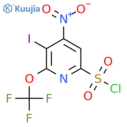 3-Iodo-4-nitro-2-(trifluoromethoxy)pyridine-6-sulfonyl chloride structure