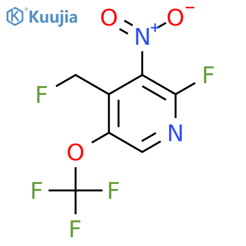 2-Fluoro-4-(fluoromethyl)-3-nitro-5-(trifluoromethoxy)pyridine structure