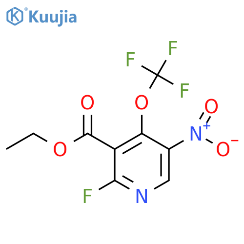 Ethyl 2-fluoro-5-nitro-4-(trifluoromethoxy)pyridine-3-carboxylate structure