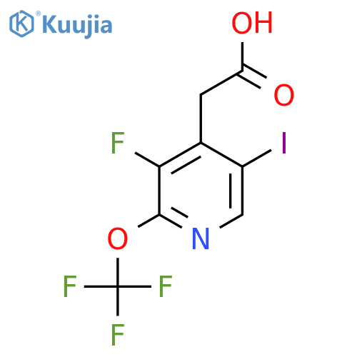 3-Fluoro-5-iodo-2-(trifluoromethoxy)pyridine-4-acetic acid structure