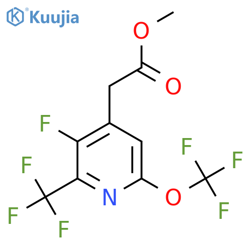 Methyl 3-fluoro-6-(trifluoromethoxy)-2-(trifluoromethyl)pyridine-4-acetate structure