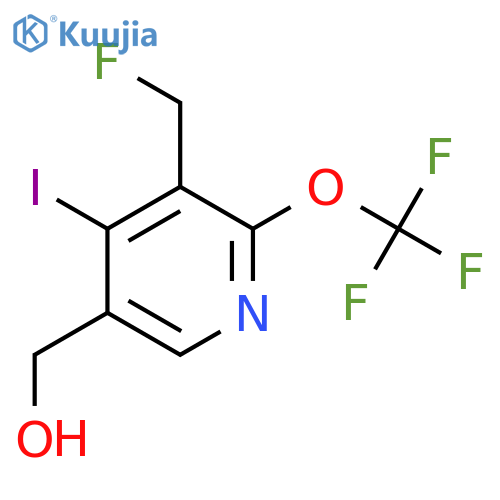 3-(Fluoromethyl)-4-iodo-2-(trifluoromethoxy)pyridine-5-methanol structure