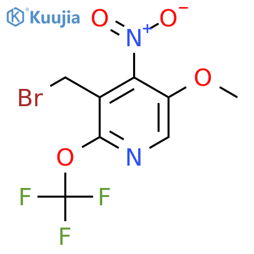 3-(Bromomethyl)-5-methoxy-4-nitro-2-(trifluoromethoxy)pyridine structure