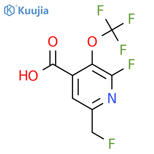 2-Fluoro-6-(fluoromethyl)-3-(trifluoromethoxy)pyridine-4-carboxylic acid structure