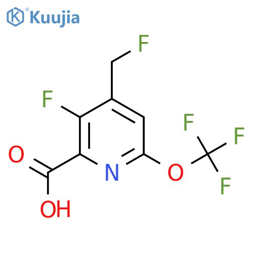 3-Fluoro-4-(fluoromethyl)-6-(trifluoromethoxy)pyridine-2-carboxylic acid structure