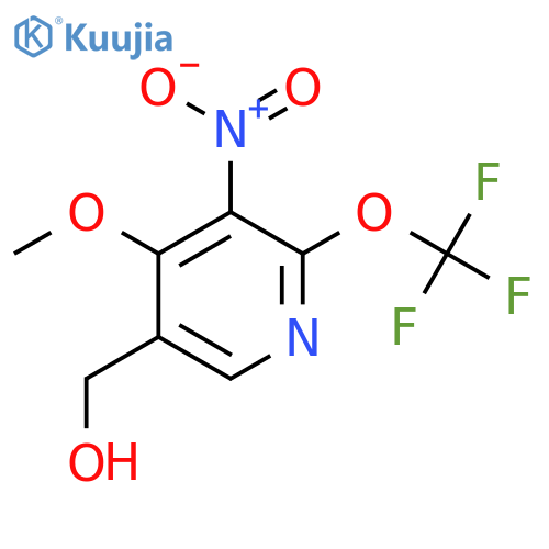 4-Methoxy-3-nitro-2-(trifluoromethoxy)pyridine-5-methanol structure