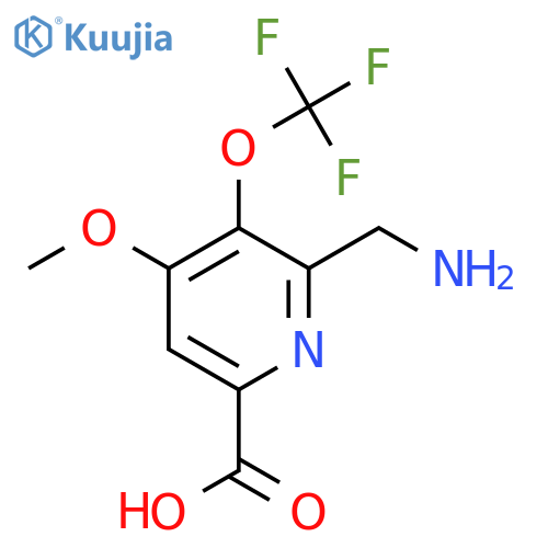2-(Aminomethyl)-4-methoxy-3-(trifluoromethoxy)pyridine-6-carboxylic acid structure