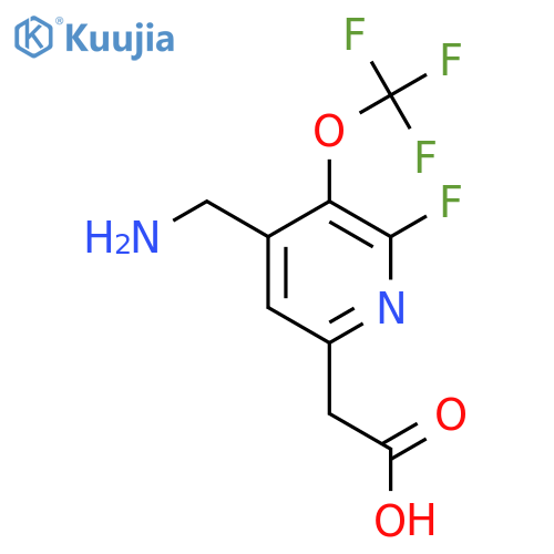 4-(Aminomethyl)-2-fluoro-3-(trifluoromethoxy)pyridine-6-acetic acid structure