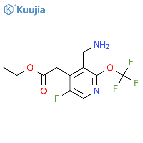 Ethyl 3-(aminomethyl)-5-fluoro-2-(trifluoromethoxy)pyridine-4-acetate structure