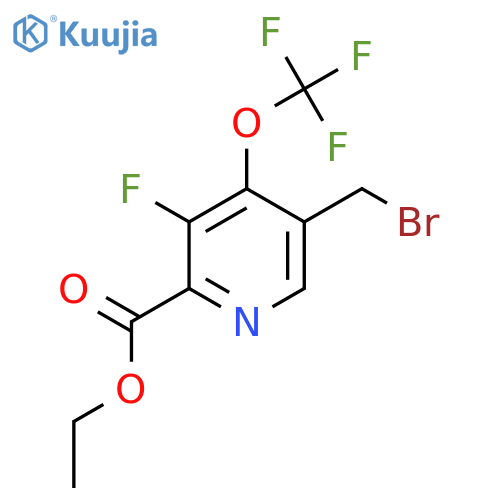 Ethyl 5-(bromomethyl)-3-fluoro-4-(trifluoromethoxy)pyridine-2-carboxylate structure