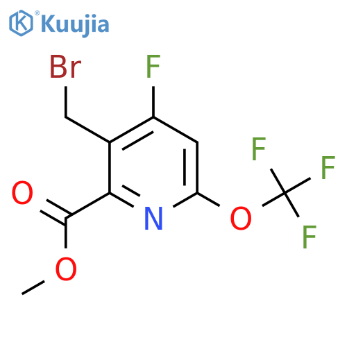 Methyl 3-(bromomethyl)-4-fluoro-6-(trifluoromethoxy)pyridine-2-carboxylate structure