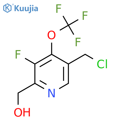 5-(Chloromethyl)-3-fluoro-4-(trifluoromethoxy)pyridine-2-methanol structure