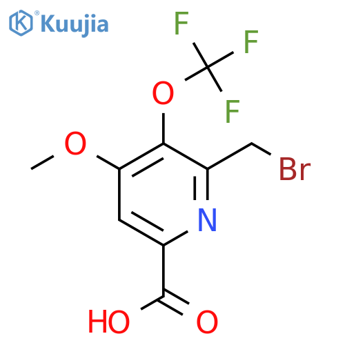 2-(Bromomethyl)-4-methoxy-3-(trifluoromethoxy)pyridine-6-carboxylic acid structure