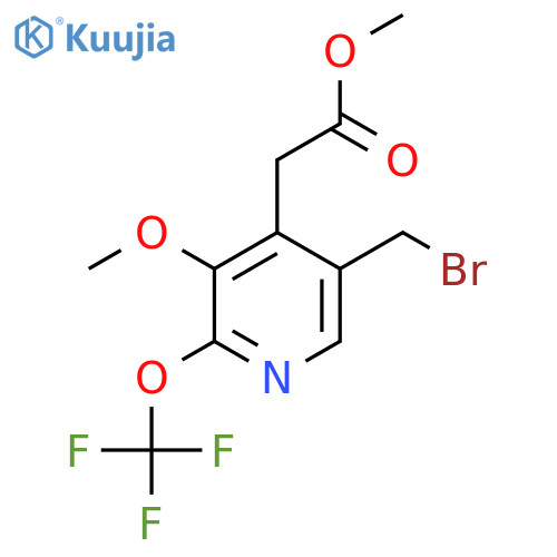Methyl 5-(bromomethyl)-3-methoxy-2-(trifluoromethoxy)pyridine-4-acetate structure