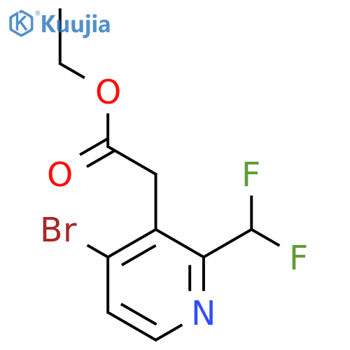Ethyl 4-bromo-2-(difluoromethyl)pyridine-3-acetate structure