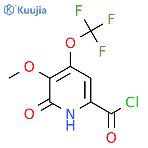 2-Hydroxy-3-methoxy-4-(trifluoromethoxy)pyridine-6-carbonyl chloride structure