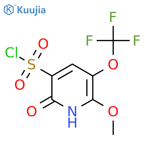 2-Hydroxy-6-methoxy-5-(trifluoromethoxy)pyridine-3-sulfonyl chloride structure