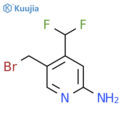 2-Amino-5-(bromomethyl)-4-(difluoromethyl)pyridine structure