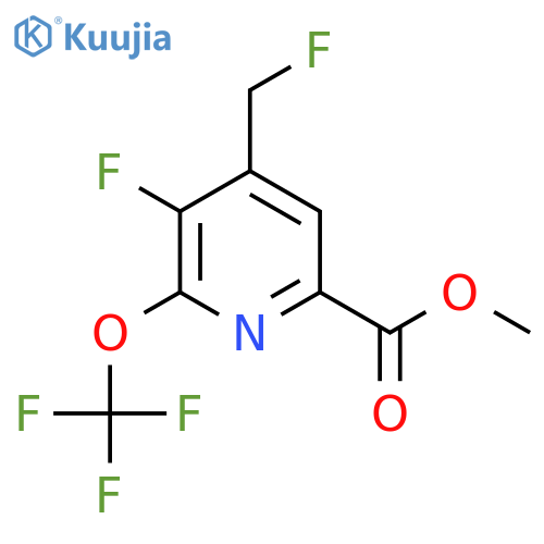 Methyl 3-fluoro-4-(fluoromethyl)-2-(trifluoromethoxy)pyridine-6-carboxylate structure