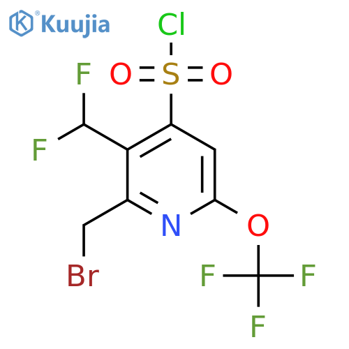 2-(Bromomethyl)-3-(difluoromethyl)-6-(trifluoromethoxy)pyridine-4-sulfonyl chloride structure