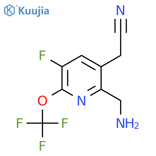 2-(Aminomethyl)-5-fluoro-6-(trifluoromethoxy)pyridine-3-acetonitrile structure