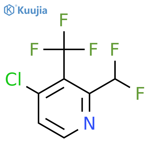 4-Chloro-2-(difluoromethyl)-3-(trifluoromethyl)pyridine structure