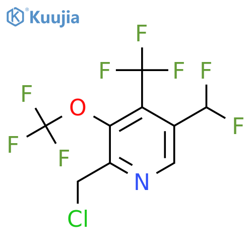 2-(Chloromethyl)-5-(difluoromethyl)-3-(trifluoromethoxy)-4-(trifluoromethyl)pyridine structure