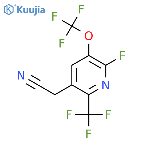 2-Fluoro-3-(trifluoromethoxy)-6-(trifluoromethyl)pyridine-5-acetonitrile structure