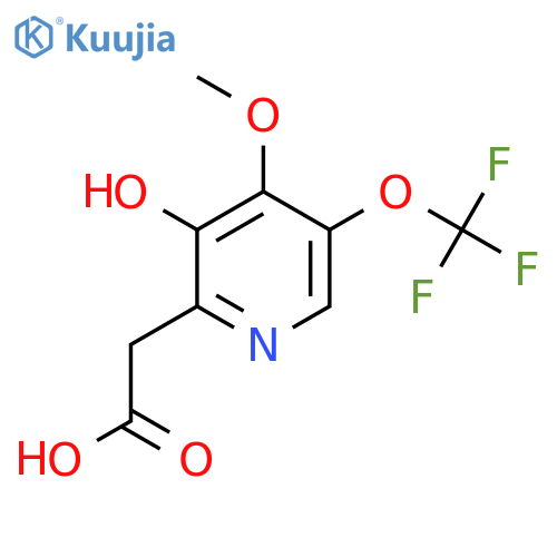 3-Hydroxy-4-methoxy-5-(trifluoromethoxy)pyridine-2-acetic acid structure